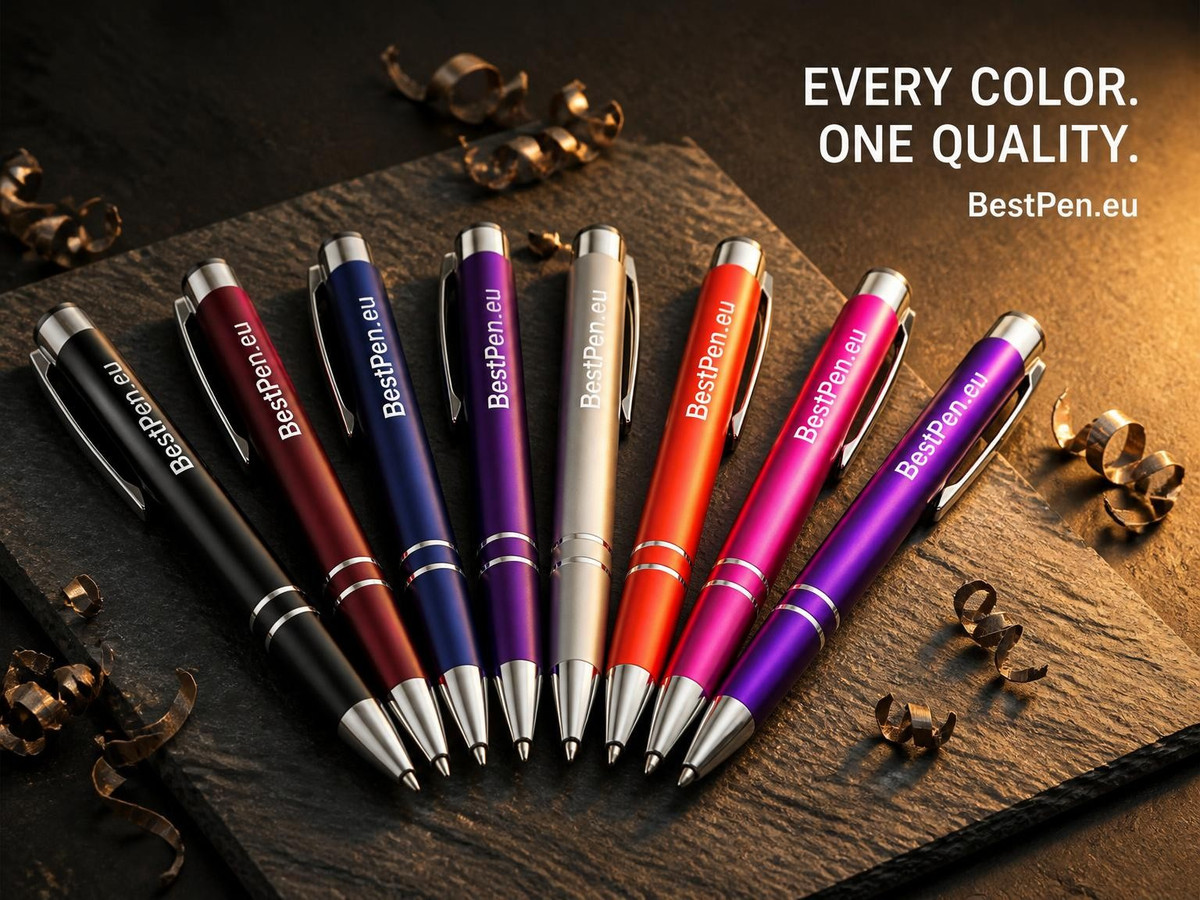100 pcs Personalized Metal Ballpoint Pens – Custom Logo & Text Engraving included (Kopia)