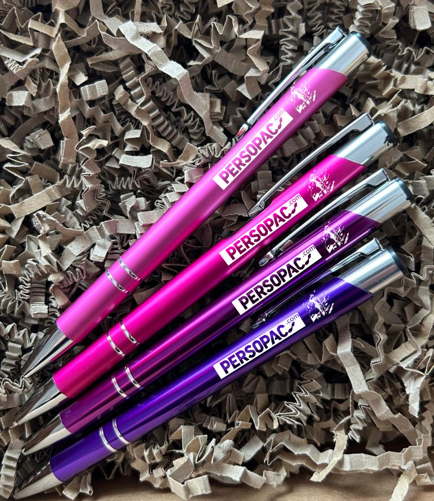 100 pcs Personalized Metal Ballpoint Pens – Custom Logo & Text Engraving included (Kopia)
